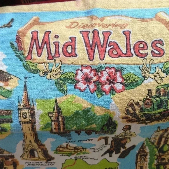 Vintage  Wales Tea Towel - Picture 3 of 10